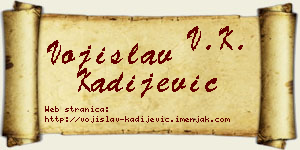 Vojislav Kadijević vizit kartica
